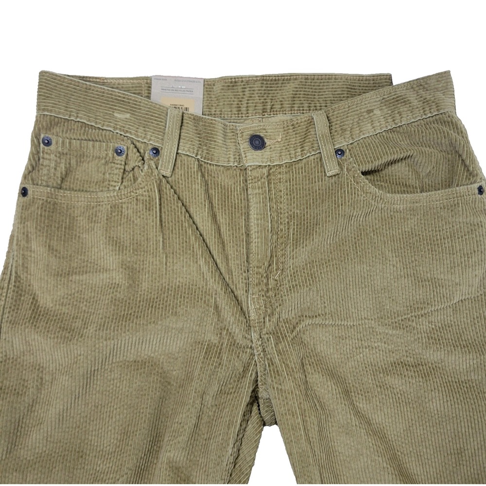 NWT Levis Mens 29x30 Beige Corduroy Pants Straight Leg Mid Rise - Picture 3 of 8